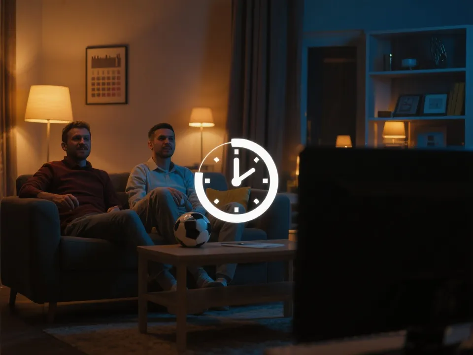 夜场观赛与时间规划示意图